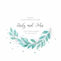 Free vector watercolor floral frame.