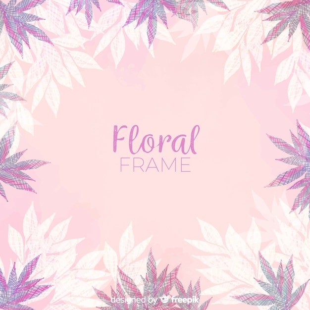 Free vector watercolor floral frame