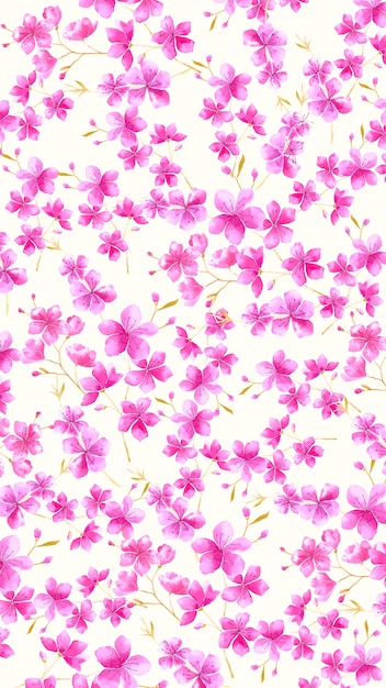 Watercolor floral mobile screen wallpaper 