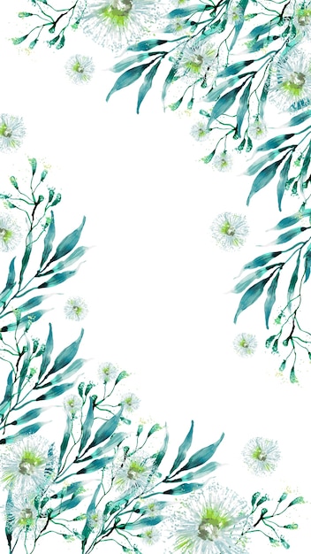 Free vector watercolor floral mobile screen wallpaper