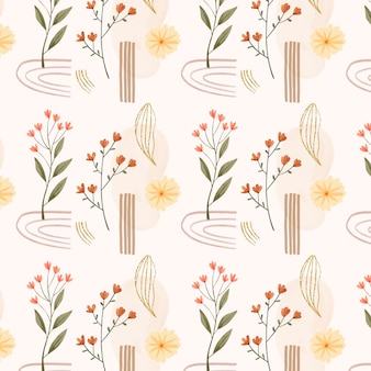 Watercolor floral motif pattern