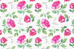 Free vector watercolor floral pattern design