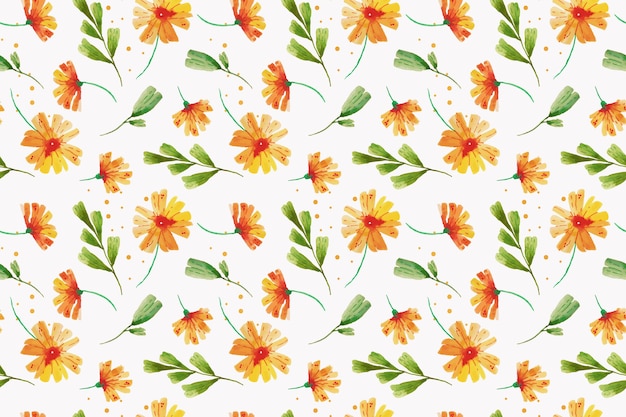 Free vector watercolor floral pattern design