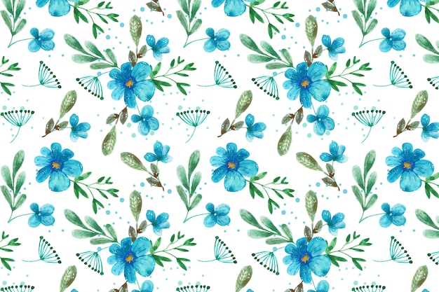 Free vector watercolor floral pattern design