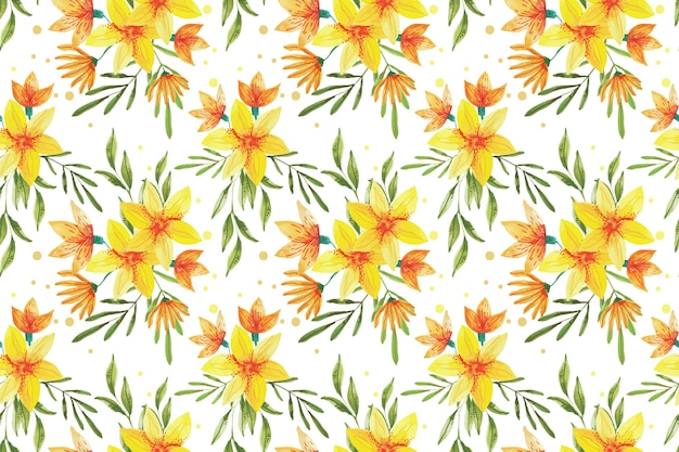 Watercolor floral pattern design