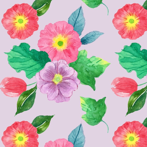 Free vector watercolor floral pattern design