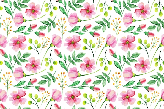 Free vector watercolor floral pattern design