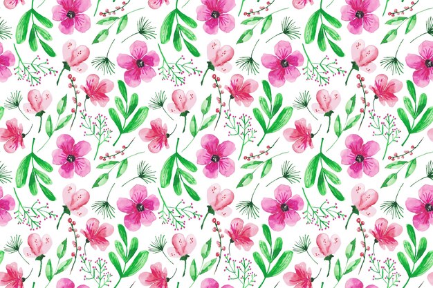 Watercolor floral pattern design