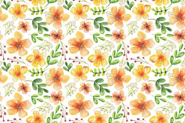 Watercolor floral pattern design