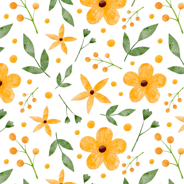 Free vector watercolor floral pattern design