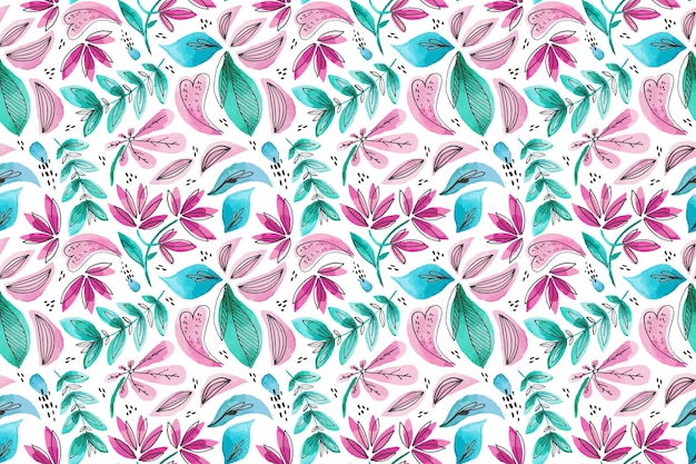 Watercolor floral pattern design