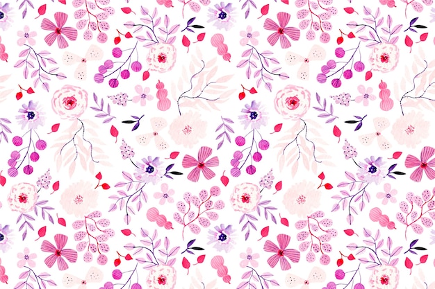 Watercolor floral pattern design