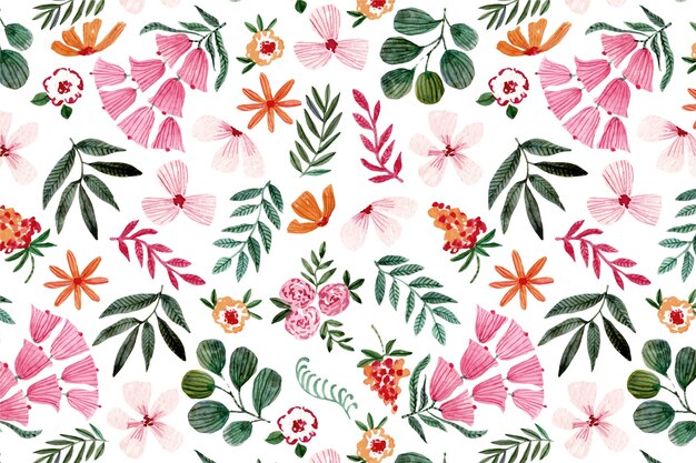 Watercolor floral pattern design