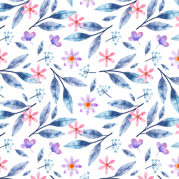 Free vector watercolor floral pattern design