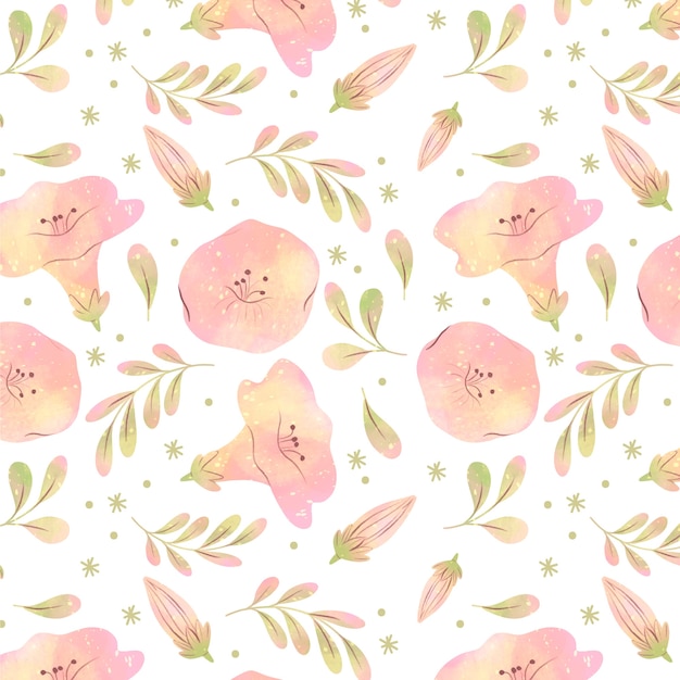 Watercolor floral pattern design