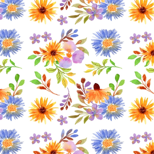 Watercolor floral pattern