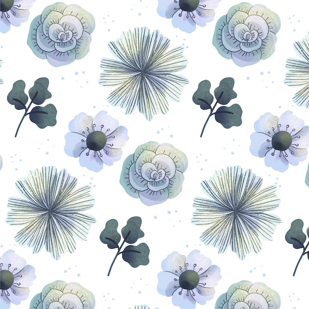 Free vector watercolor floral pattern