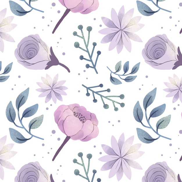 Watercolor floral pattern