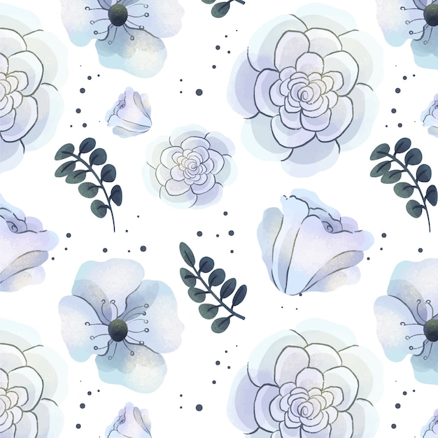 Watercolor floral pattern