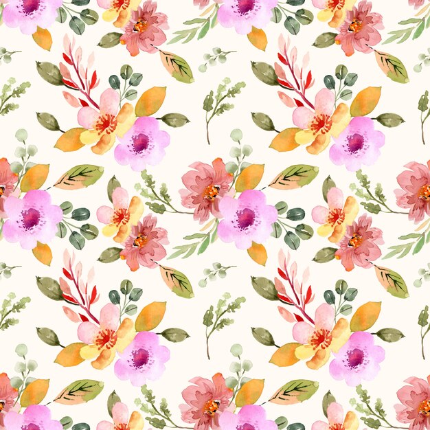 Watercolor floral pattern