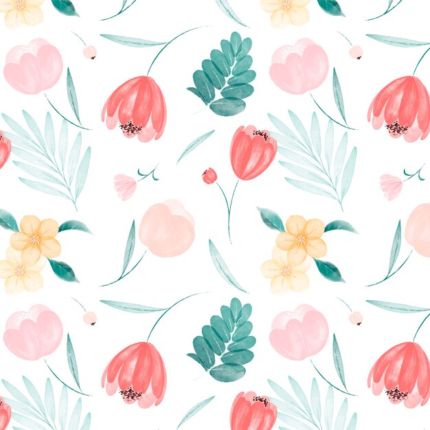 Watercolor floral pattern