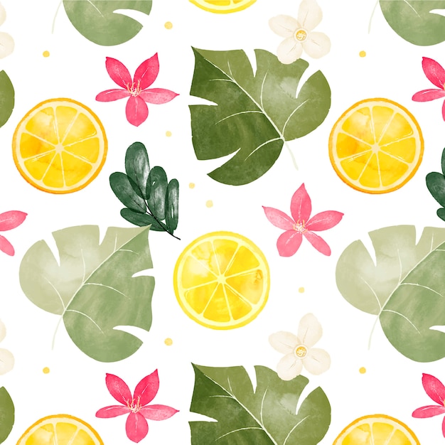 Free vector watercolor floral pattern