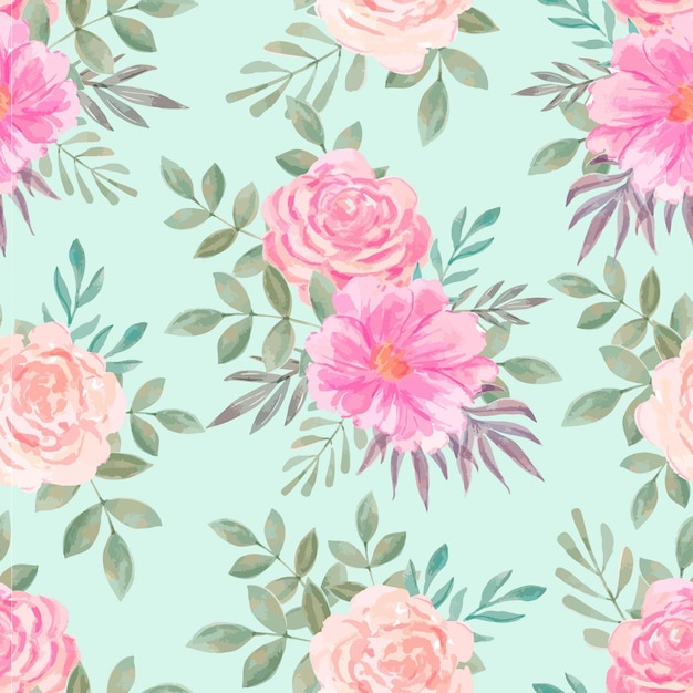 Watercolor floral pattern