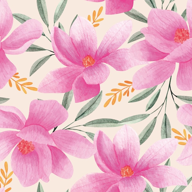 Free vector watercolor floral pattern