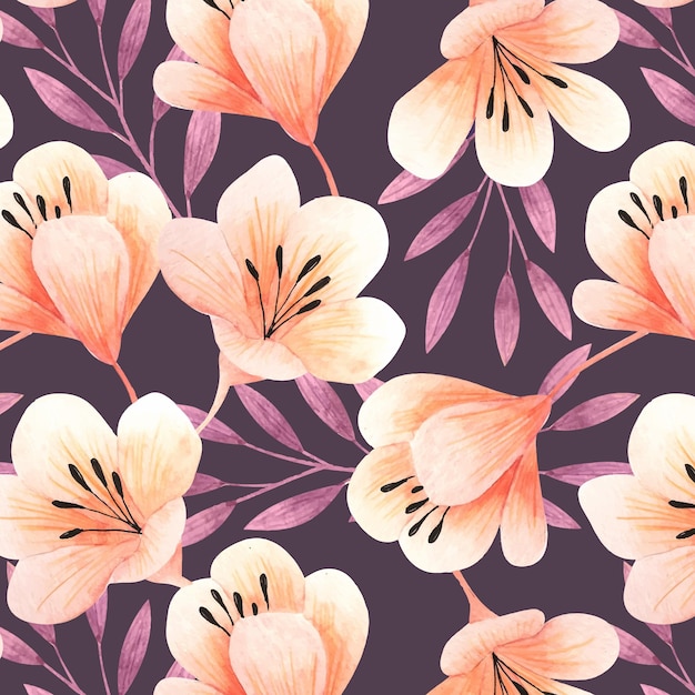 Free vector watercolor floral pattern