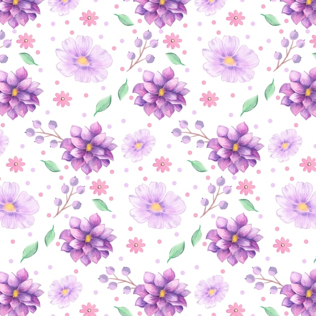 Watercolor floral pattern