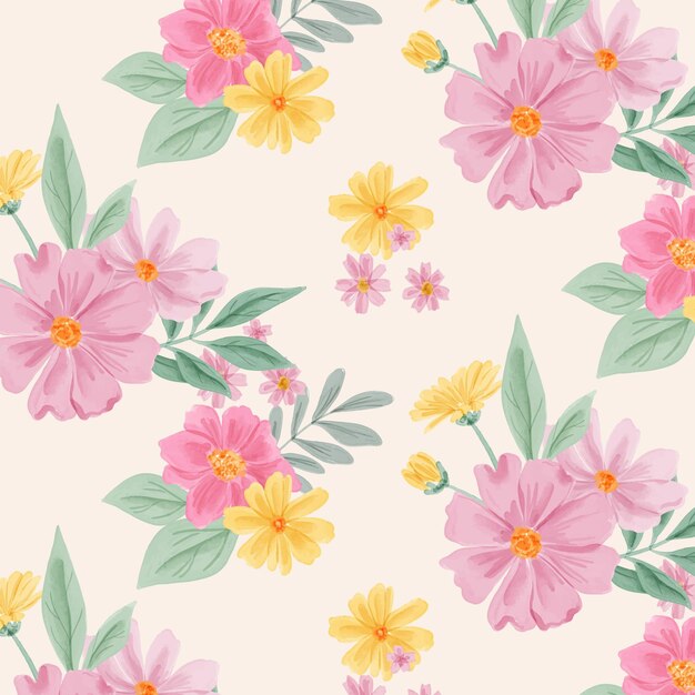 Watercolor floral pattern