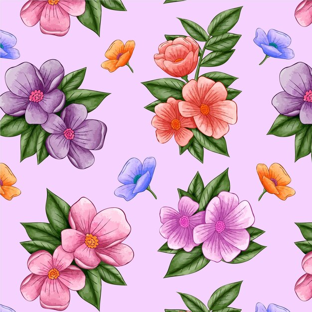 Watercolor floral pattern