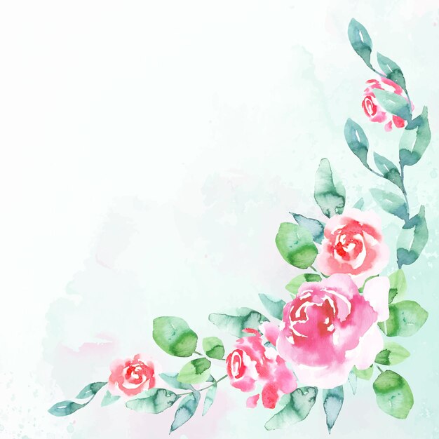 파스텔 색상의 수채화 꽃 스크린 세이버