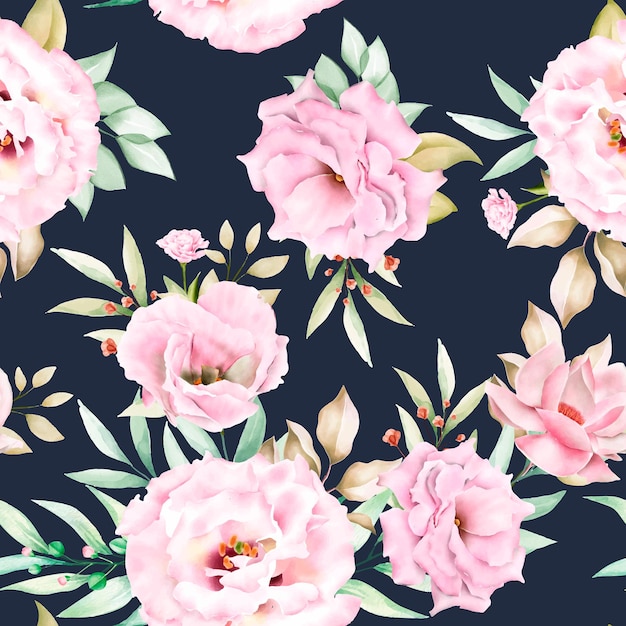 watercolor floral seamless pattern