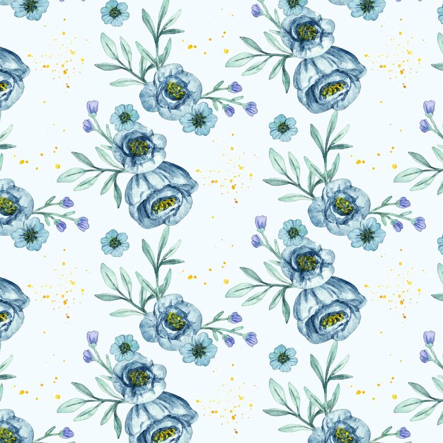 Watercolor floral seamless pattern