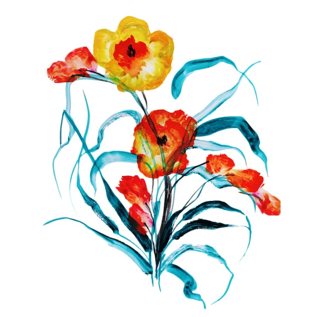 Free vector watercolor floral set