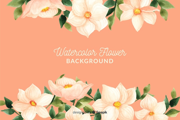 Free vector watercolor floral spring background