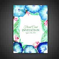 Бесплатное векторное изображение Акварельная цветочная винтажная открытка