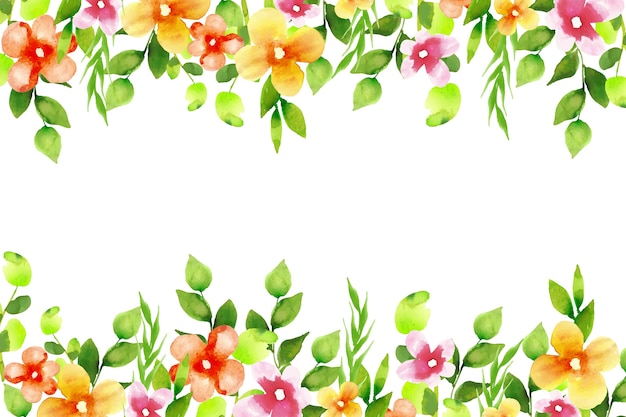 Free vector watercolor floral wallpaper concept