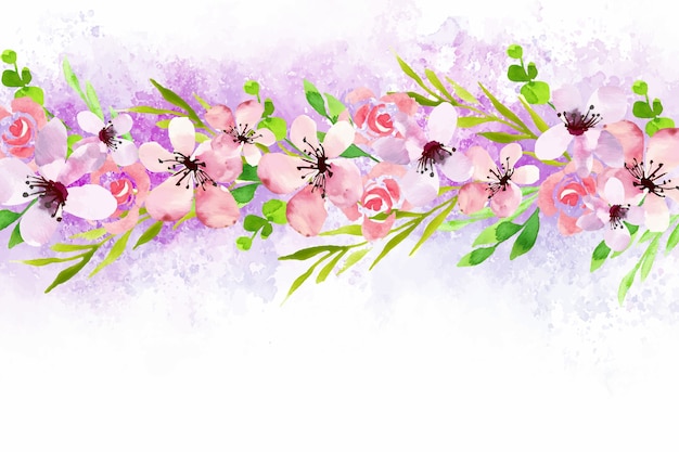 Watercolor floral wallpaper theme