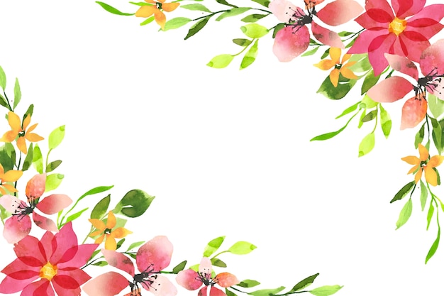 Watercolor floral wallpaper theme