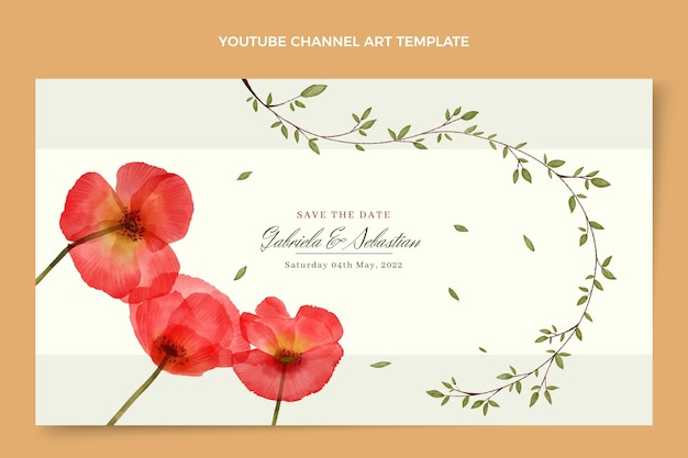 수채화 꽃 결혼식 유튜브 채널