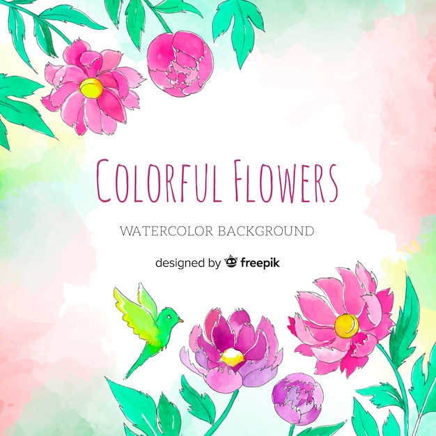 Watercolor flower background