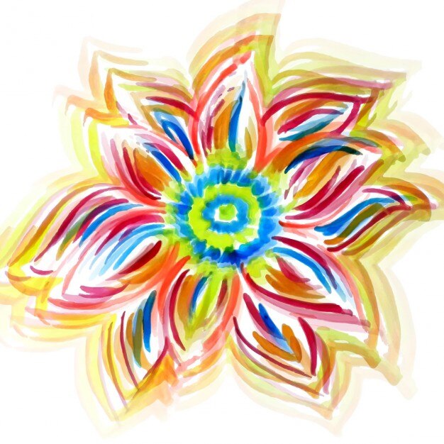 Free vector watercolor flower design