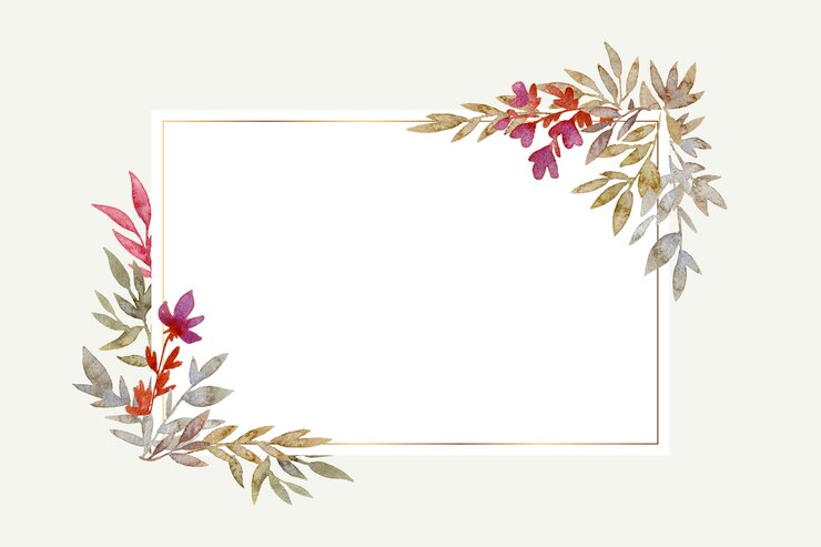 Free Vector watercolor flowers frame design