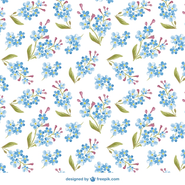 Free vector watercolor flowers pattern