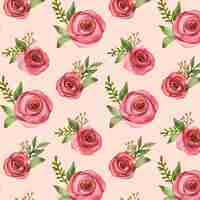 Free vector watercolor flowers seamless pattern