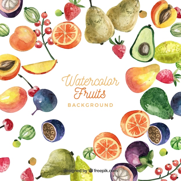 Watercolor food background