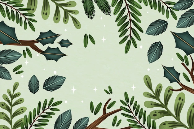 Free vector watercolor forest day background