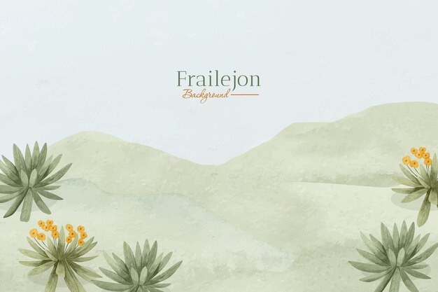 Free Vector watercolor frailejon plant background